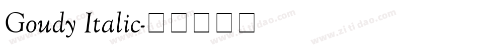 Goudy Italic字体转换